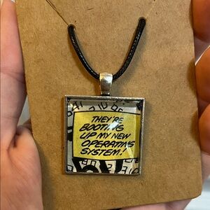 UpCycled comic book Pendant Necklace